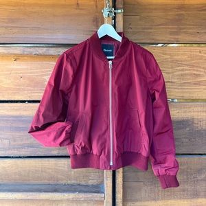MADEWELL / Bomber jacket / womens XL / burgundy maroon / new